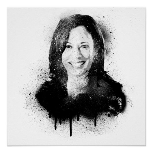 Vice-President Kamala Harris Graffiti Portret Perfect Poster (Voorkant)