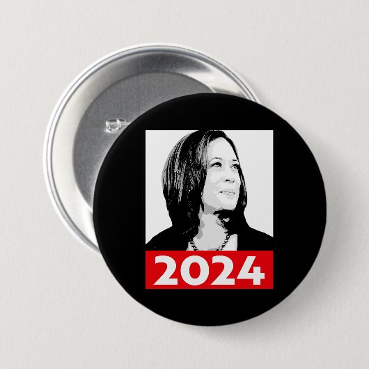 Vice-President Kamala Harris Graffiti Portret Ronde Button 7,6 Cm (Voorkant /achterkant)