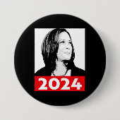 Vice-President Kamala Harris Graffiti Portret Ronde Button 7,6 Cm (Voorkant)