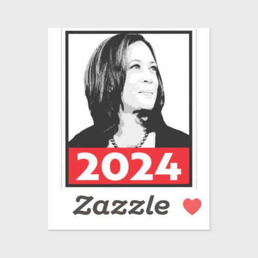 Vice-President Kamala Harris Graffiti Portret Sticker (Vel)