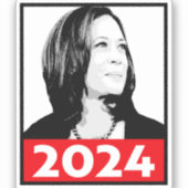 Vice-President Kamala Harris Graffiti Portret Sticker (Voorkant)