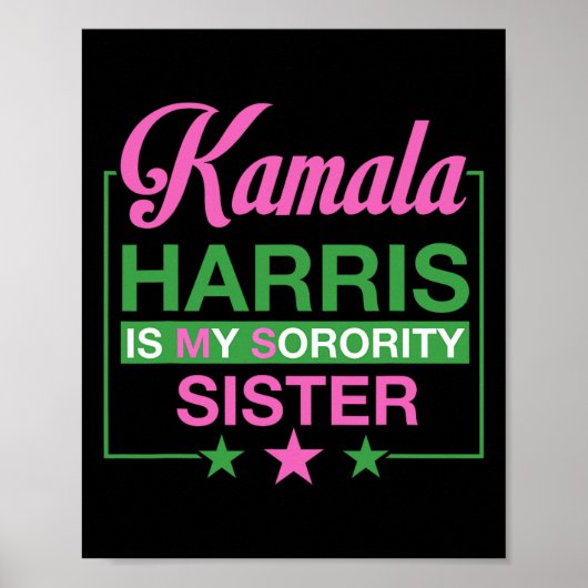 Vice-President Kamala Harris is mijn zusje Poster (Voorkant)