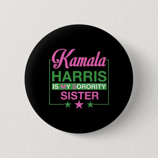 Vice-President Kamala Harris is mijn zusje Ronde Button 5,7 Cm (Voorkant)