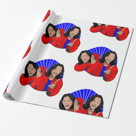 vice - president kamala harris meme grappig cadeaupapier (Uitgerold)