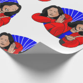 vice - president kamala harris meme grappig cadeaupapier (Hoek)