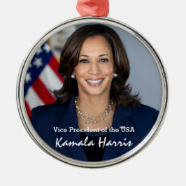 Vice President Kamala Harris Metal Ornament