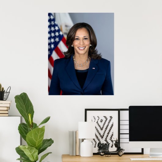 Vice-President Kamala Harris Officiële foto Poster (Thuiskantoor)