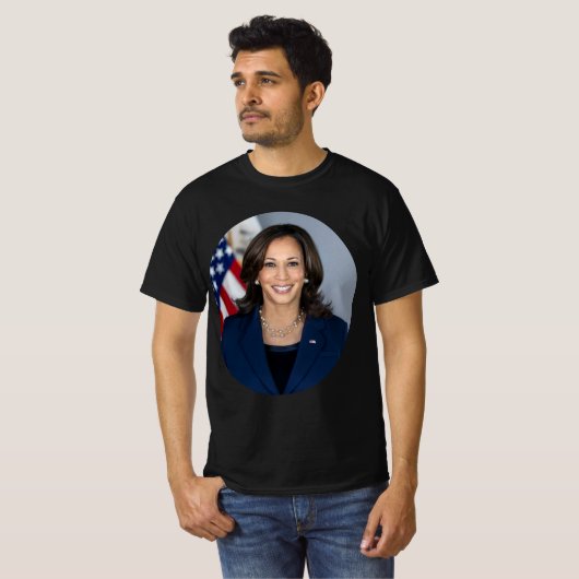 Vice-President Kamala Harris Officiële fotowaarde T-shirt (Voorkant volledig)