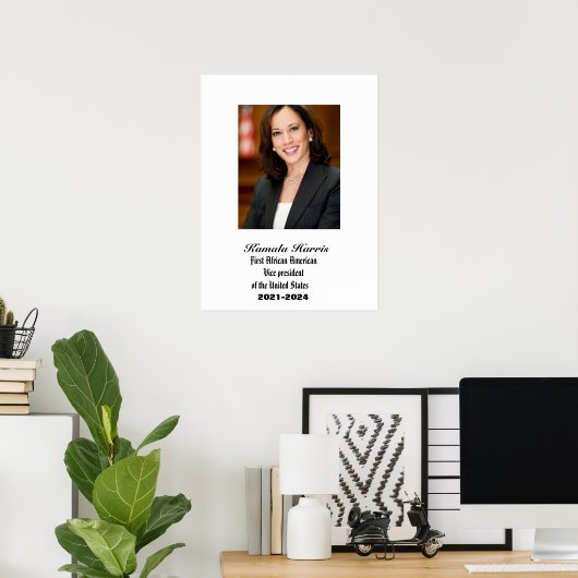 VICE PRESIDENT KAMALA HARRIS POSTER (Thuiskantoor)
