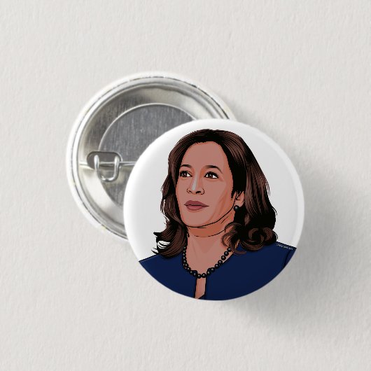 Vice President Kamala Harris Ronde Button 3,2 Cm (Voorkant /achterkant)