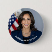 Vice-President Kamala Harris Ronde Button 5,7 Cm (Voorkant)