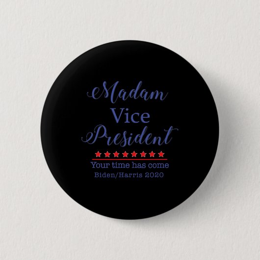 Vice President Kamala Harris Ronde Button 5,7 Cm (Voorkant)