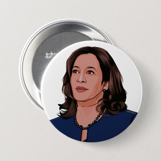 Vice President Kamala Harris Ronde Button 7,6 Cm (Voorkant /achterkant)