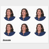 Vice President Kamala Harris Ronde Sticker (Vel)