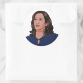 Vice President Kamala Harris Ronde Sticker (Tas)