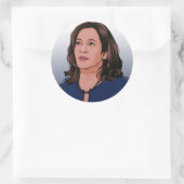Vice President Kamala Harris Ronde Sticker (Tas)
