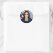 Vice-President Kamala Harris Ronde Sticker (Tas)