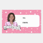 Vice-President Kamala Harris Valentijnsdag Rechthoekige Sticker (Voorkant)