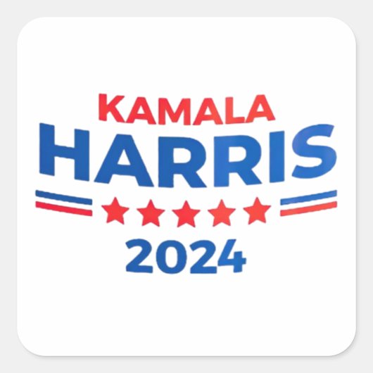 Vice-President Kamala Harris voor President 2024 Vierkante Sticker (Voorkant)