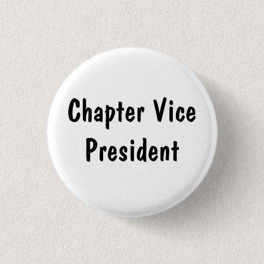 Vice-president van het hoofdstuk ronde button 3,2 cm (Voorkant)