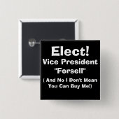 Vice President Vierkante Button 5,1 Cm (Voorkant /achterkant)