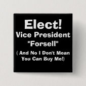 Vice President Vierkante Button 5,1 Cm (Voorkant)