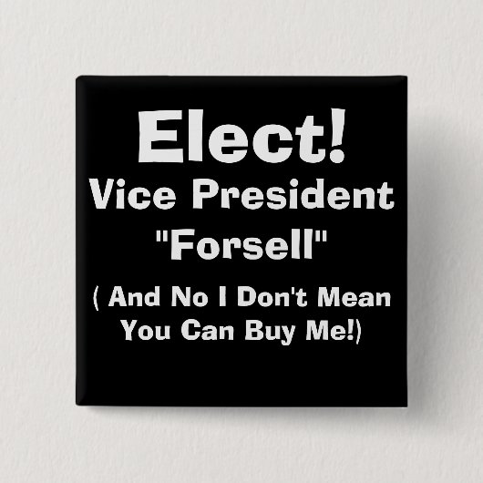 Vice President Vierkante Button 5,1 Cm (Voorkant)