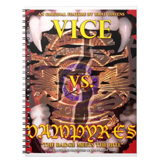 Vice versus Vampyres Poster op een handy Notitieboek (Voorkant)