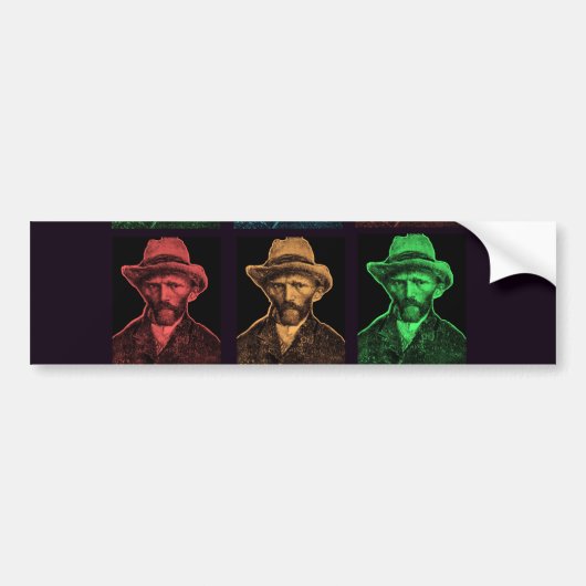Vicent Van Gogh Collage Bumpersticker (Voorkant)