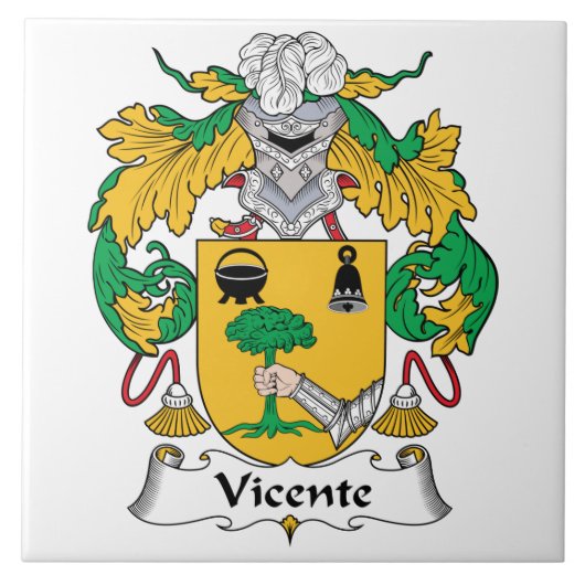 Vicente Family Crest Tegeltje (Voorkant)