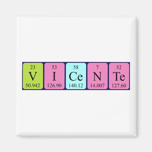 Vicente periodieke lijstnaam magnet (Voorkant)