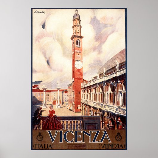 VICENZA Basilica Palladiana  Italiaans reizen Poster (Voorkant)