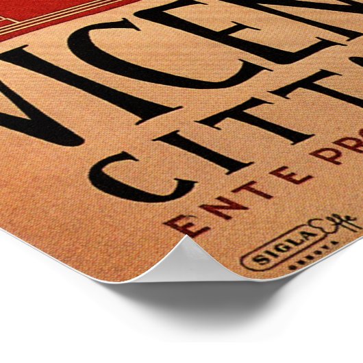 VICENZA City Palladio Architecture Italy Travel Poster (Hoek)