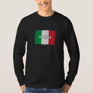 Vicenza Italië Stad met Italiaanse vlag T-shirt