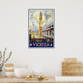 Vicenza Italy Vintage Travel Poster (Keuken)