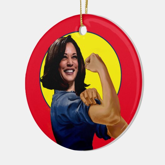 VicePresident Kamala Harris als Rosie Keramisch Ornament (Links)