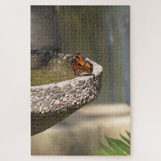 Viceroy Butterfly op de fontein Puzzle Legpuzzel (Verticaal)