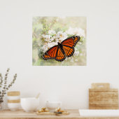 Viceroy op White Flowers Poster (Keuken)