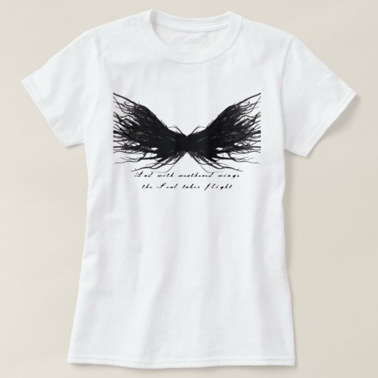 Vices Abstract Black Wings Alcohol Ink Art T-shirt (Design voorkant)