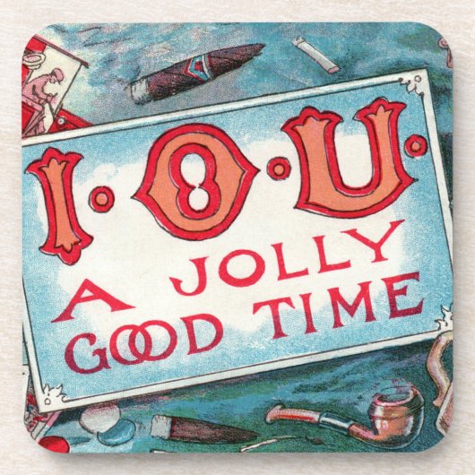 Vices Party, gokken Drink roken Bier Onderzetter (Voorkant)