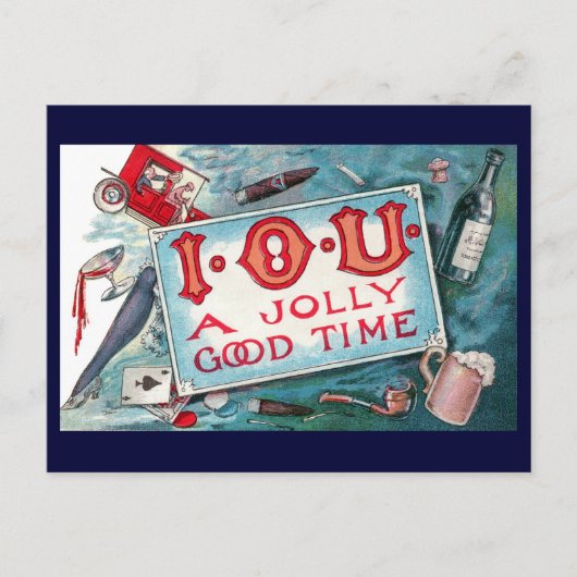 Vices Party, gokken Drink roken Briefkaart (Voorkant)