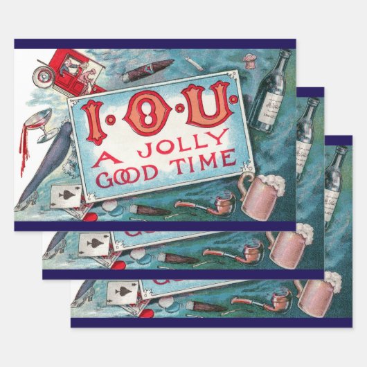 Vices Party, gokken Drink roken Inpakpapier Vel (Set)