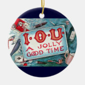  Vices Party, gokken Drink roken Keramisch Ornament (Voorkant)