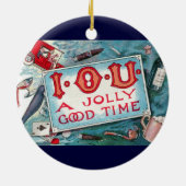  Vices Party, gokken Drink roken Keramisch Ornament (Achterkant)