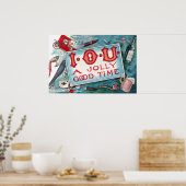  Vices Party, gokken Drink roken Poster (Keuken)