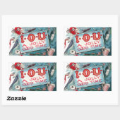  Vices Party, gokken Drink roken Rechthoekige Sticker (Vel)