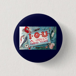  Vices Party, gokken Drink roken Ronde Button 3,2 Cm