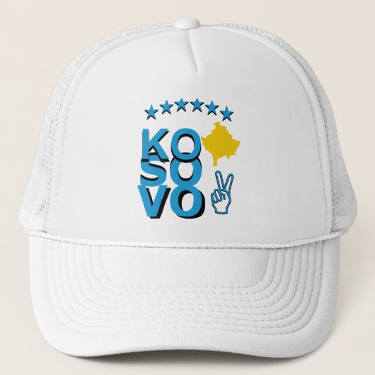 Vicevlag Kosovo Trucker Pet (Voorkant)