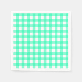 Vichy blauw turquoise servet