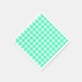 Vichy blauw turquoise servet (Hoek)